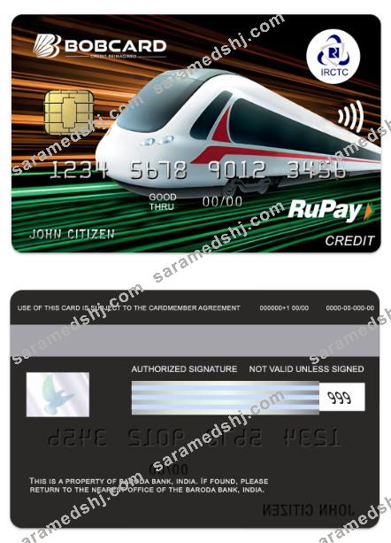India The Baroda Bank Bobcard IRCTC RuPay credit card